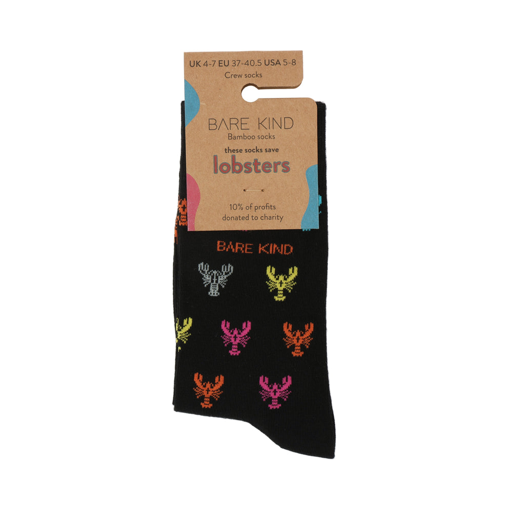 Save the Lobster Small Motif Bamboo Socks - BraveBearFit
