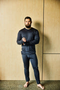 Men's Base Pant - 100% Merino Wool, Slate Grey - BraveBearFit