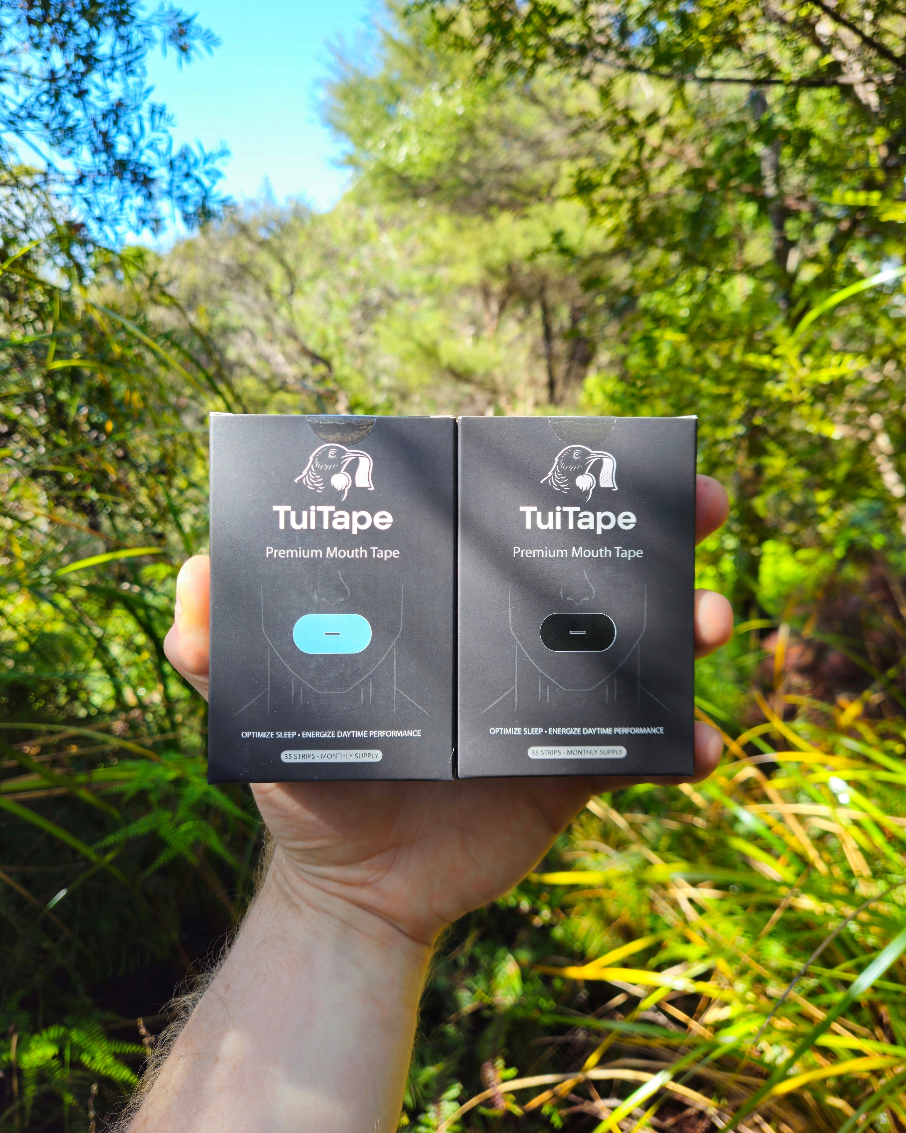 Classic Mouth Tape | Light Blue / Black | 7 or 35-Night Pack