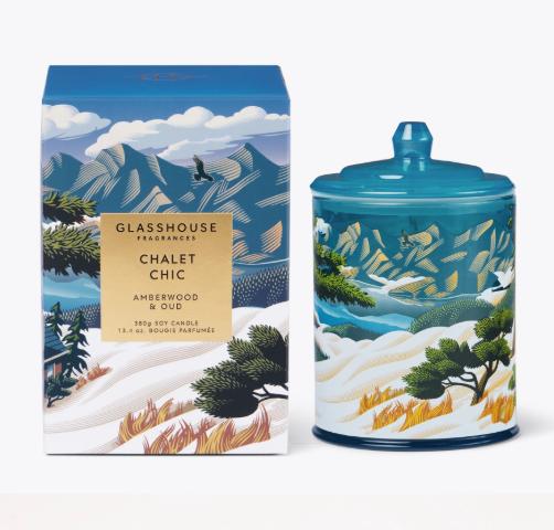 Glasshouse Chalet Chic Soy Candle Amberwood &Oud 山居雅致（琥珀木&乌木香）限量版380g