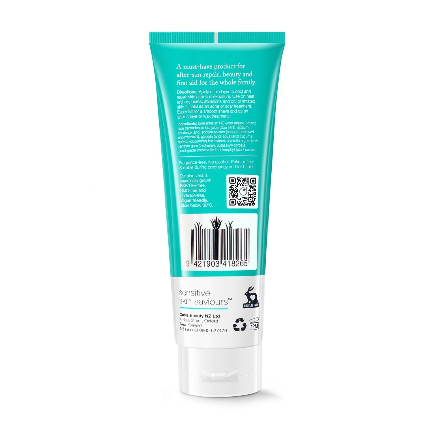 Oasis Organic Aloe Vera & Cucumber Skin Healing Gel 250ml (8.4 fl oz)
