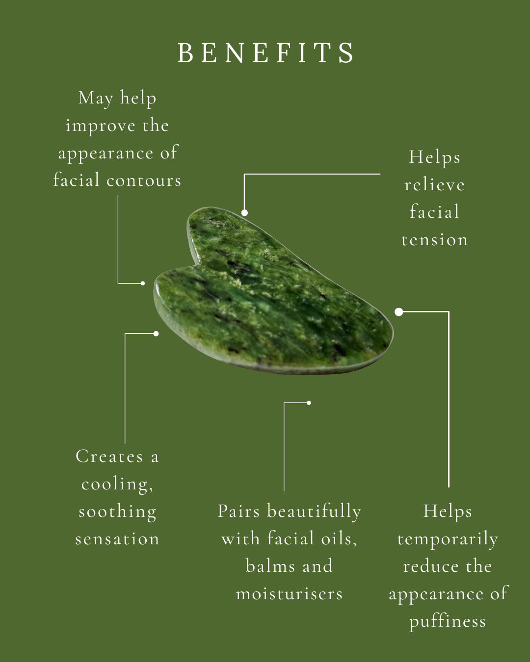 Pounamu Gua Sha Stone – Natural Greenstone Facial Massage Tool - BraveBearFit