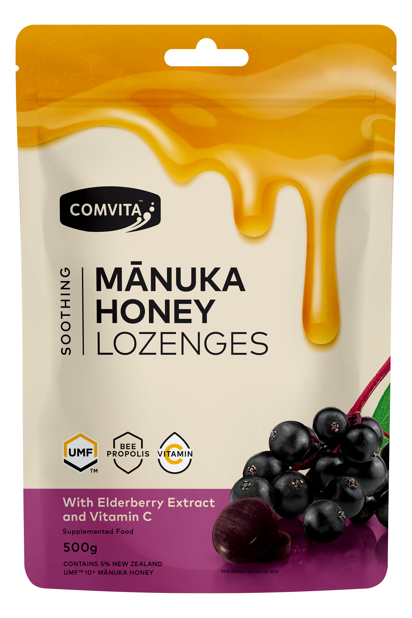 Comvita Lozenges Elderberry 500g Large Bag