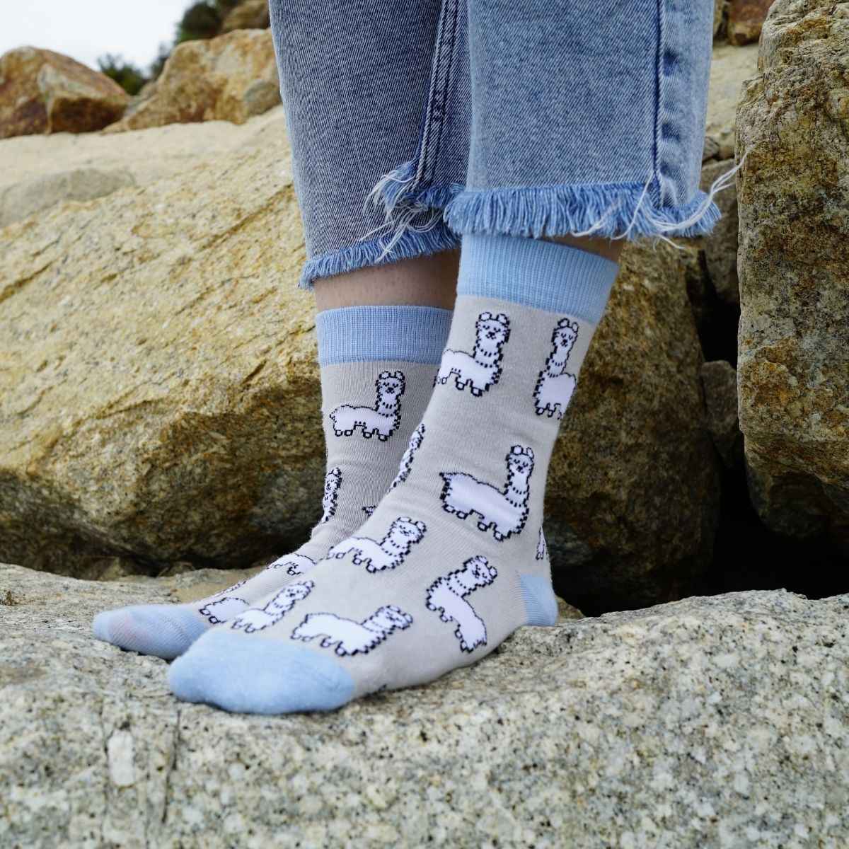 Save the Alpaca Bamboo Socks