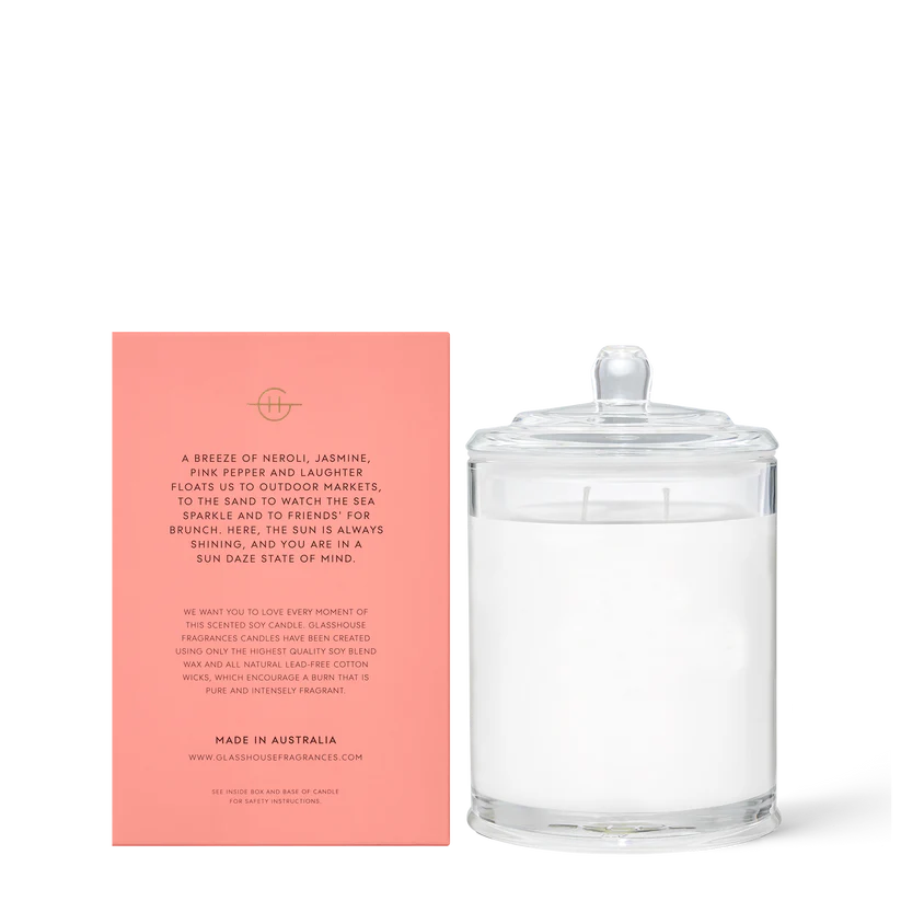 Glasshouse Sydney Sundays Soy Candle (Neroli & Pink Pepper) 380g