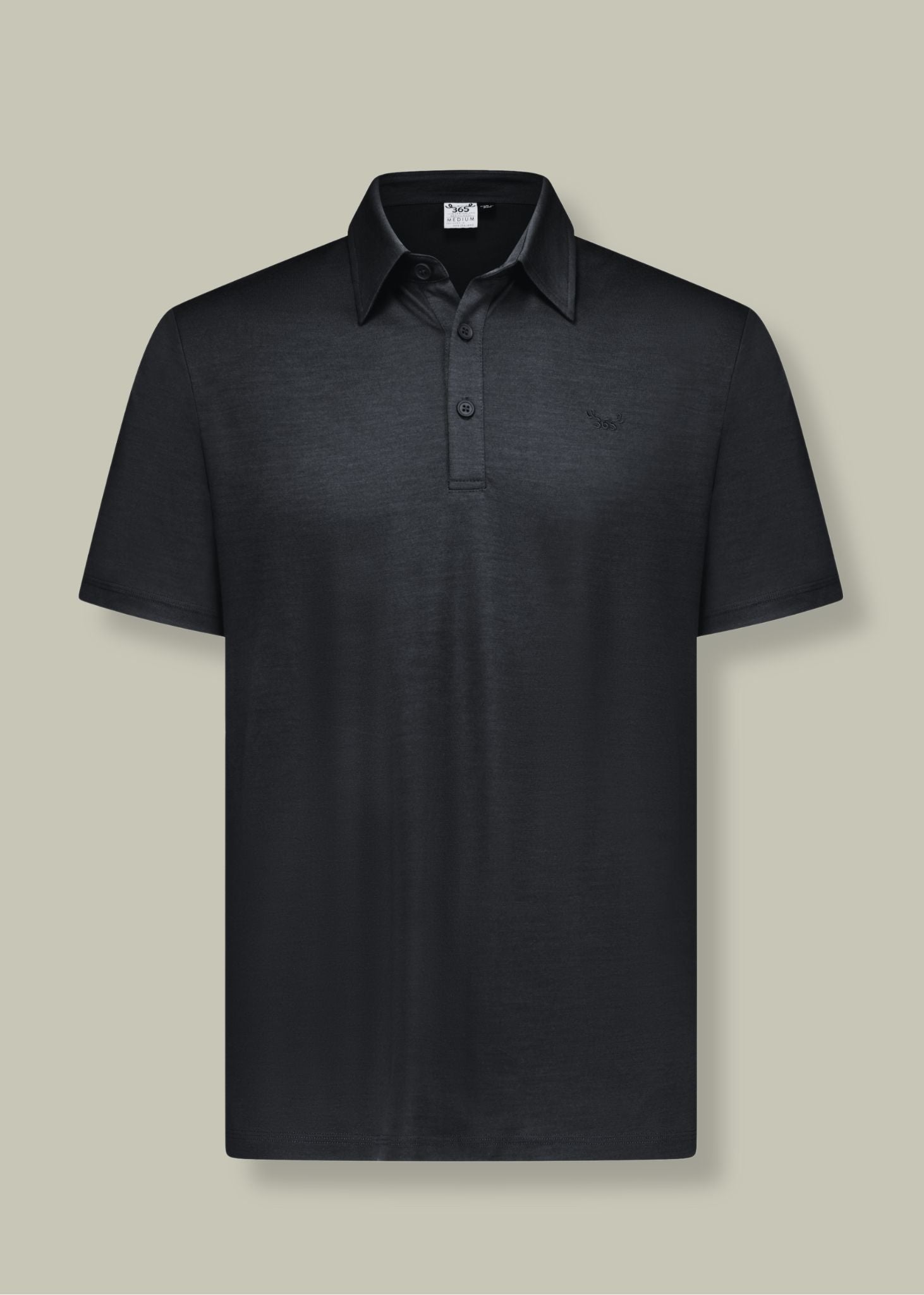 Men's Polo - 100% Merino Wool, Black