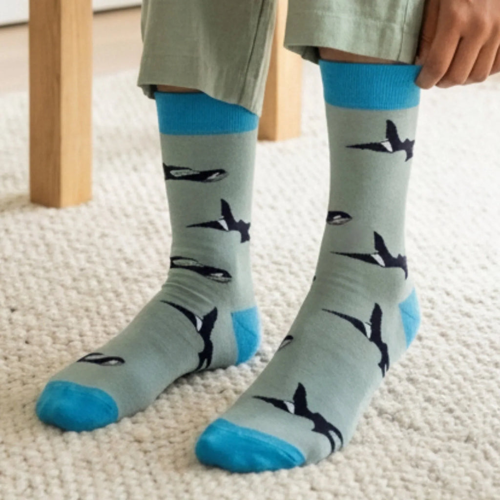 Save the Blue Orca Bamboo Socks - BraveBearFit