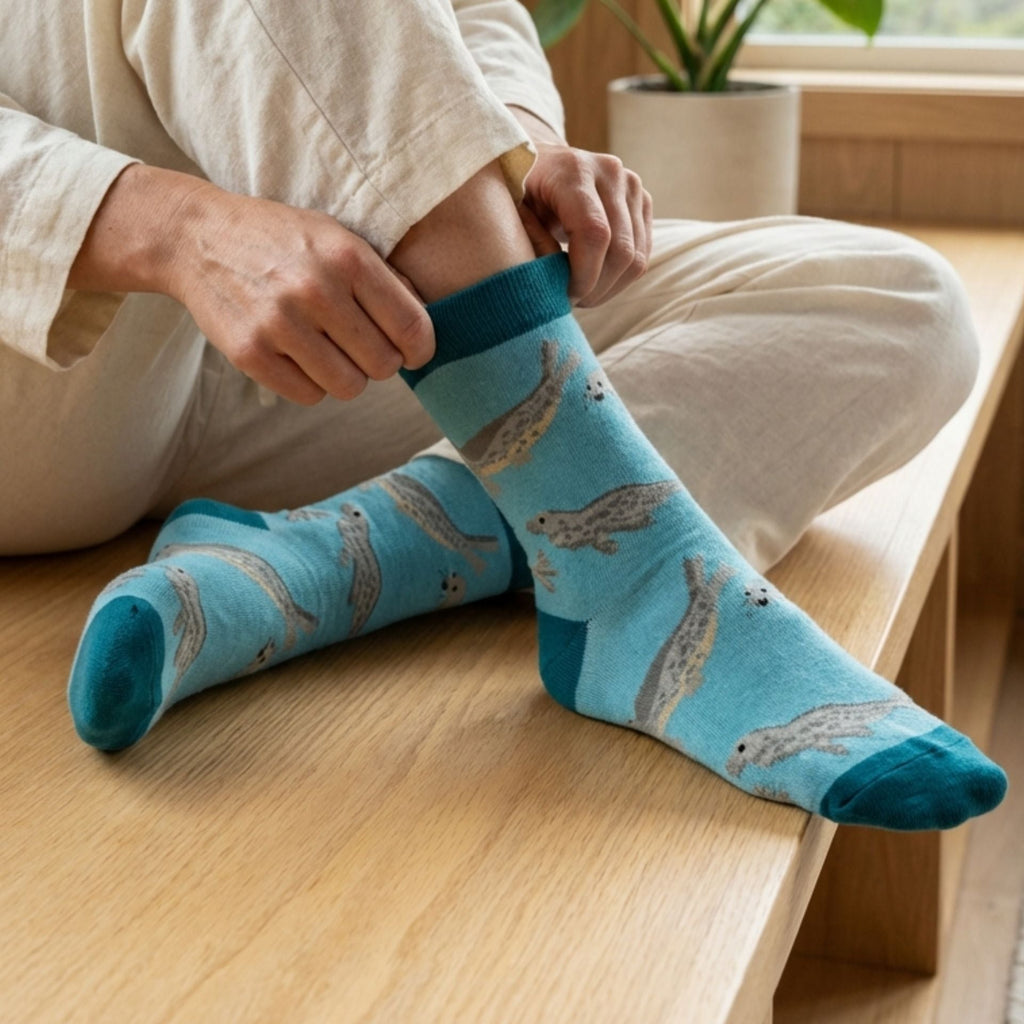 Save the Blue Seals Bamboo Socks - BraveBearFit