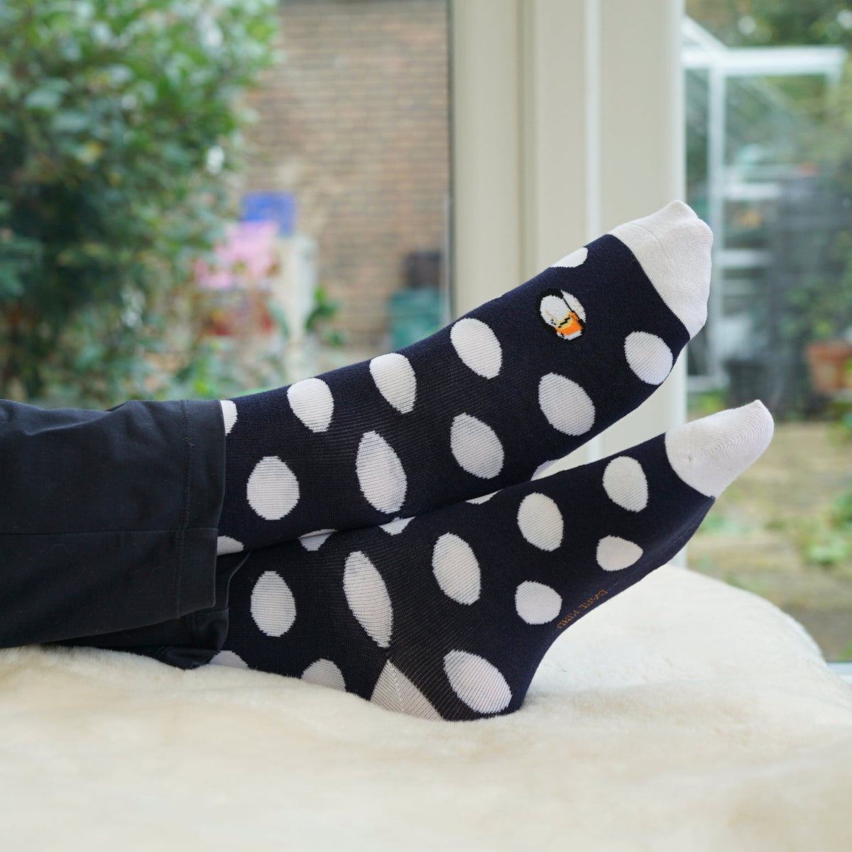 Save the Polka Dot Puffin Bamboo Socks - BraveBearFit