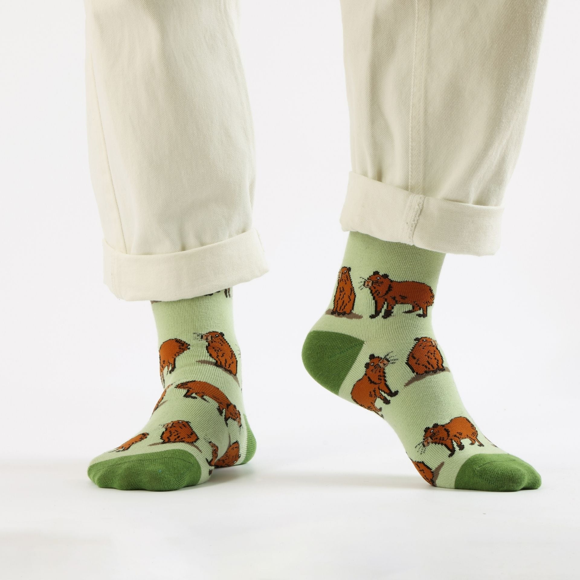 Save the Green Capybara Bamboo Socks