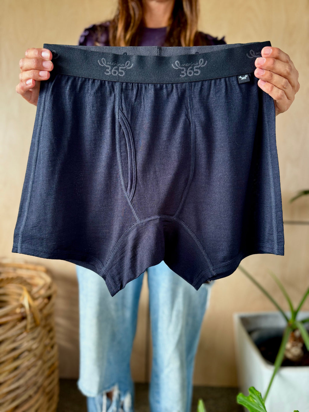 Men's Boxer Brief - 100% Merino Wool, Darkest Navy