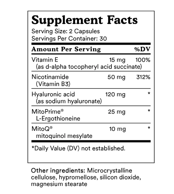 MitoQ+ Derma Elite 60 capsules