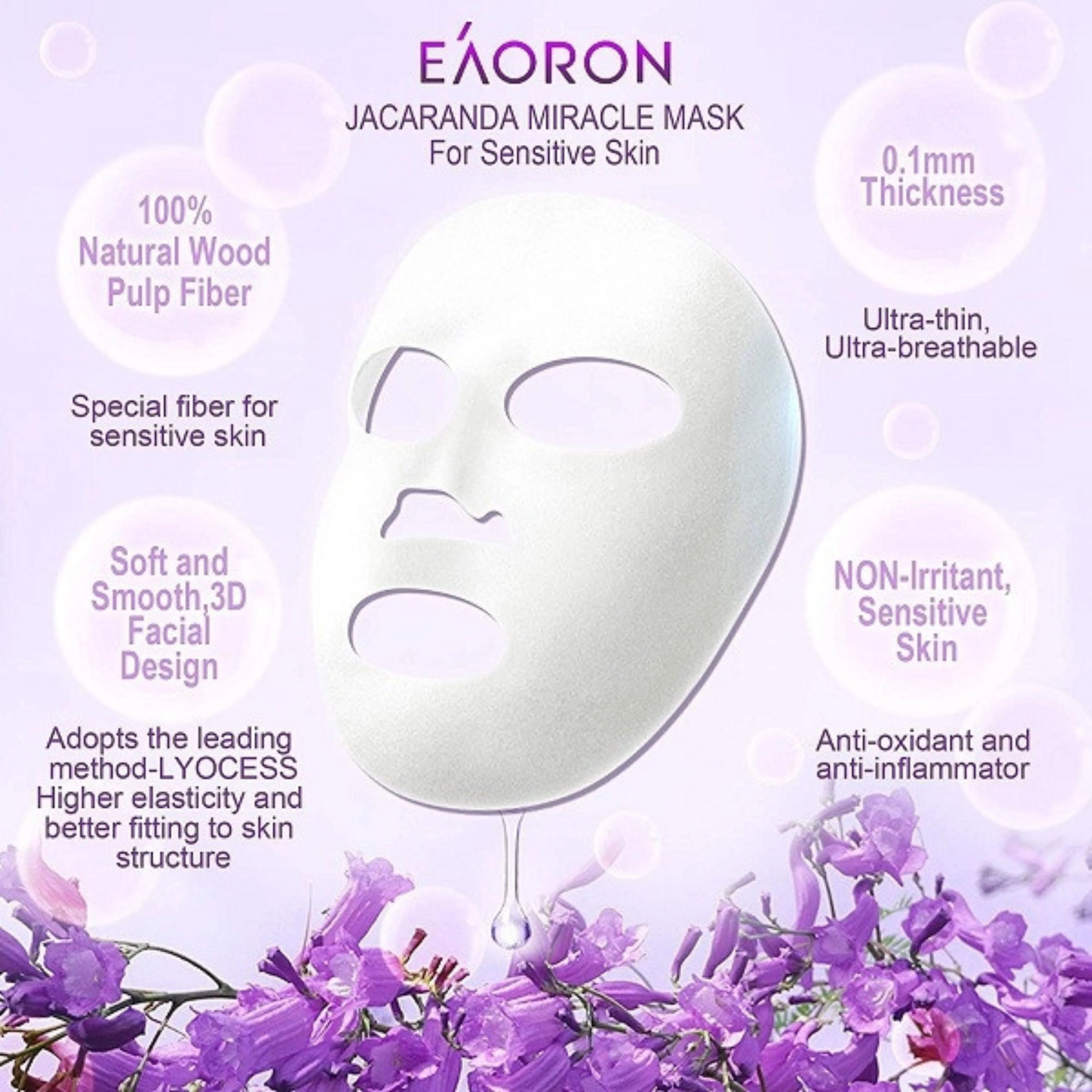 Eaoron Jacaranda Miracle Mask 5pcs ( Purple) (2027.03)