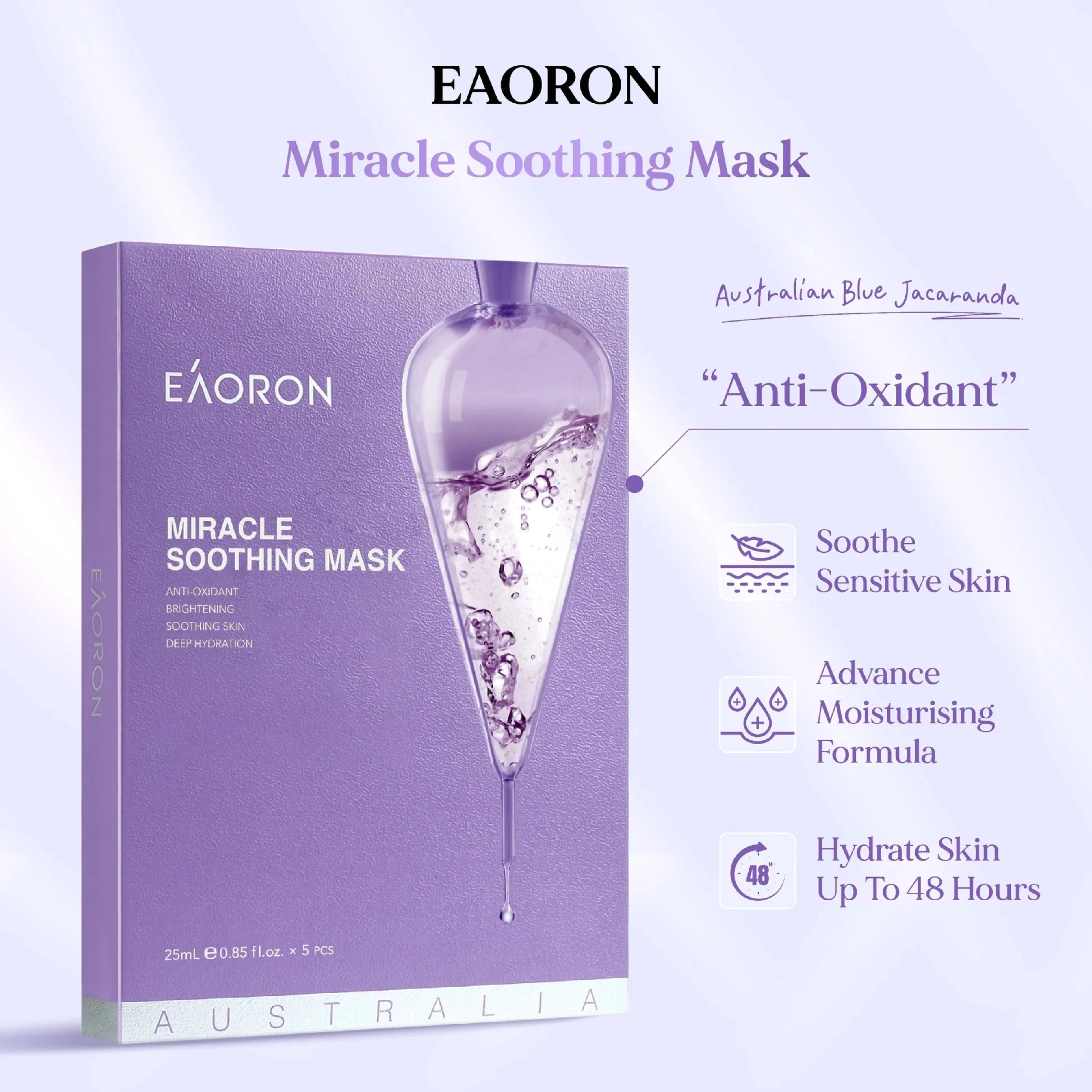Eaoron Jacaranda Miracle Mask 5pcs ( Purple) (2027.03)