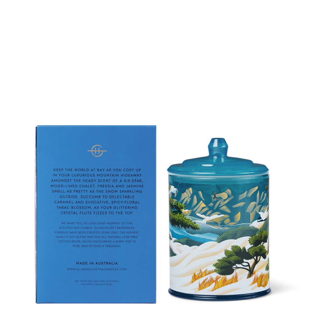 Glasshouse Chalet Chic Soy Candle Amberwood & Oud 380g