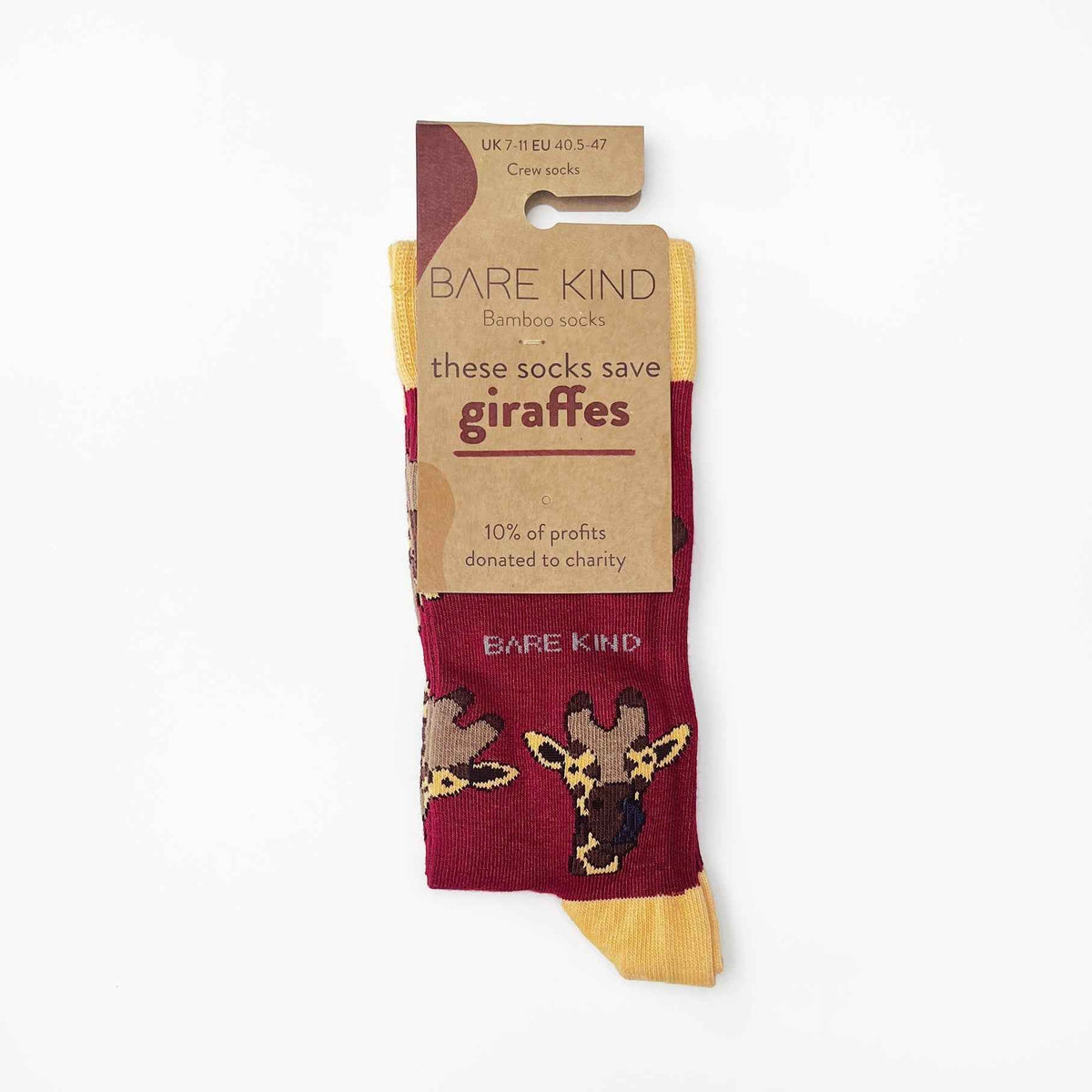 Save the Giraffes Bamboo Socks