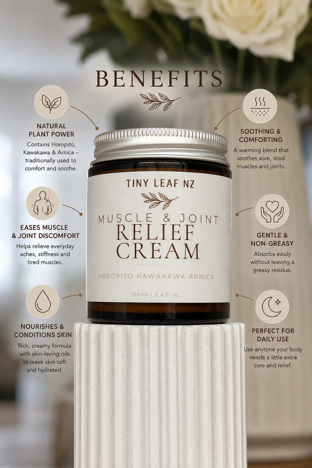 Horopito, Kawakawa & Arnica | Muscle & Joint Relief Cream - BraveBearFit