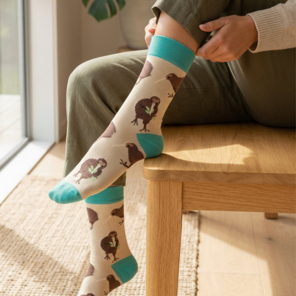 Save the Kiwi Bamboo Socks - BraveBearFit