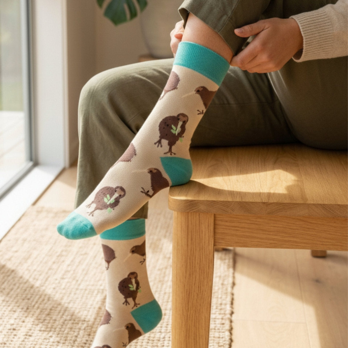 Save the Kiwi Bamboo Socks - BraveBearFit