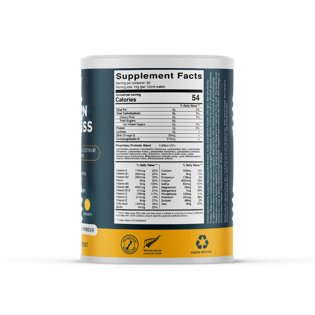 GOLDEN WELLNESS - Manuka Honey & Colostrum Nutritional Drink | NZ-Made