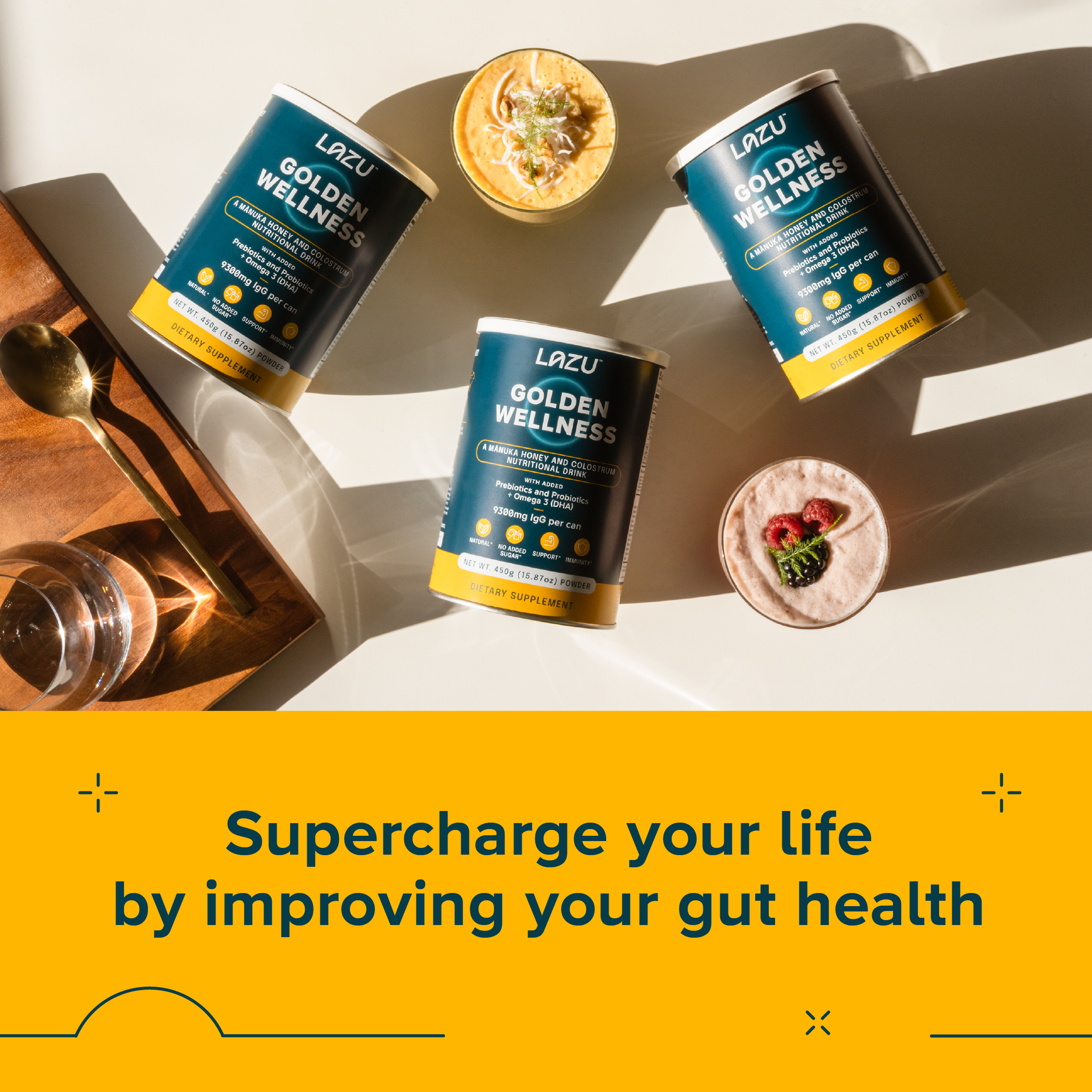 GOLDEN WELLNESS - Manuka Honey & Colostrum Nutritional Drink | NZ-Made