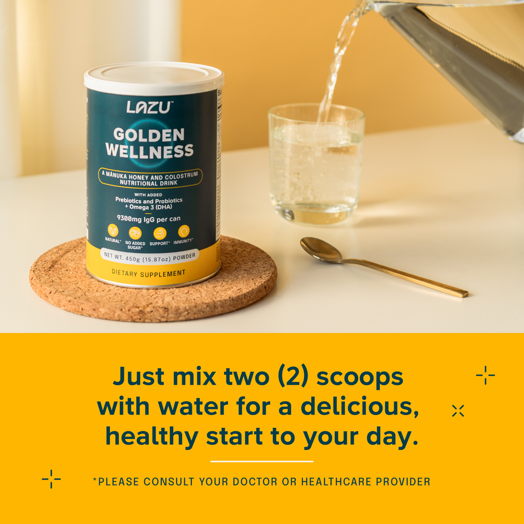 GOLDEN WELLNESS - Manuka Honey & Colostrum Nutritional Drink | NZ-Made