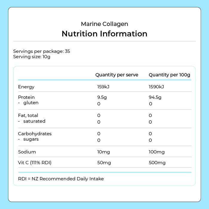 Marine Collagen Powder - Unflavoured 350g