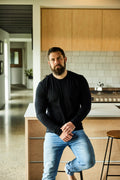 Men's Standard Long Sleeve - 100% Merino Wool, Black - BraveBearFit
