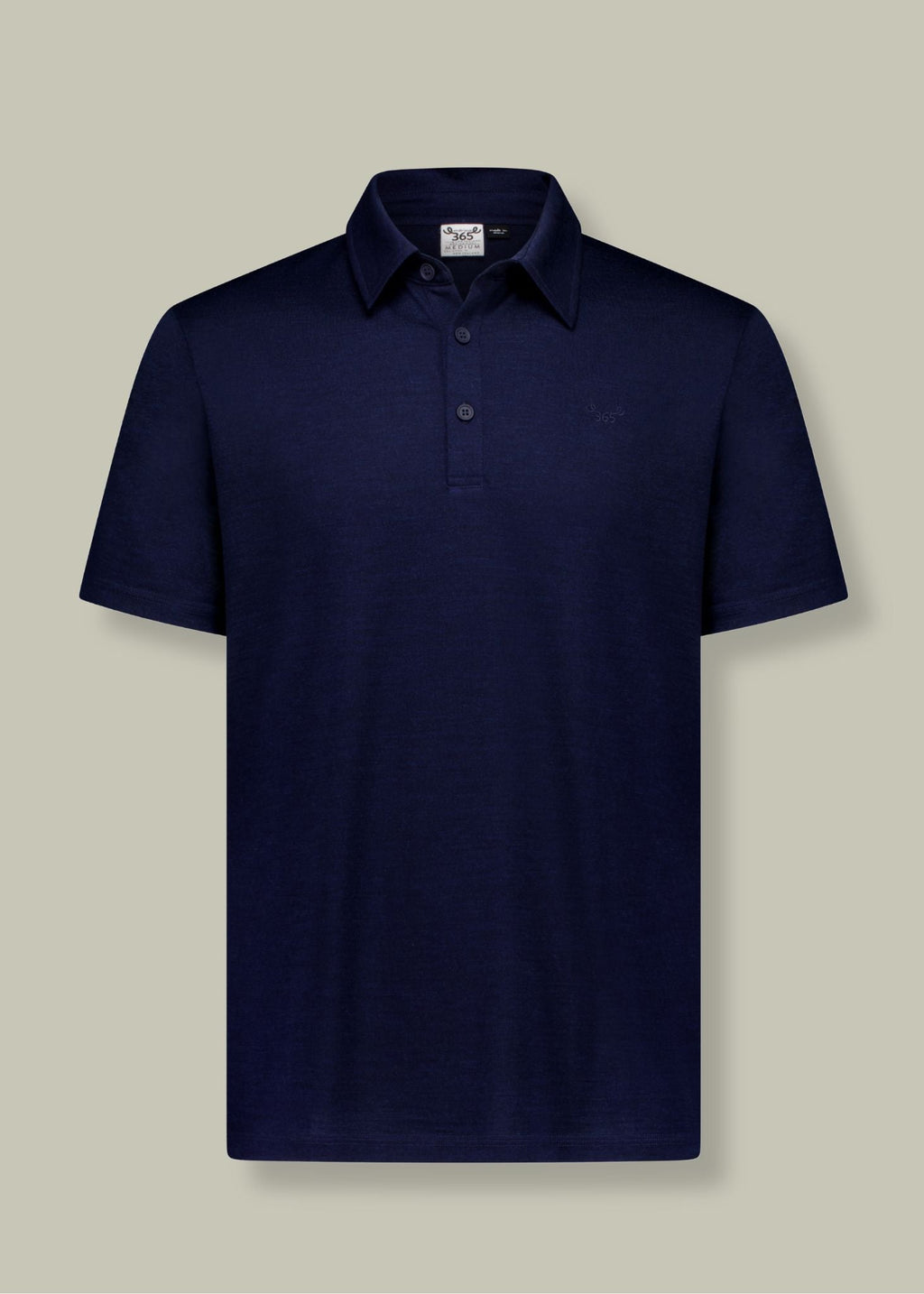 Men's Polo - 100% Merino Wool, Midnight Marle