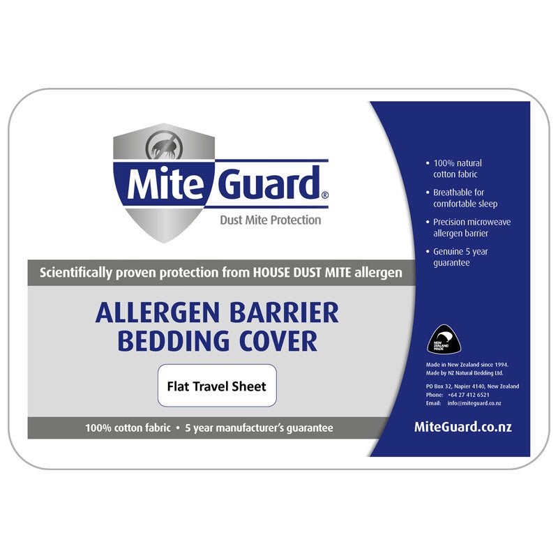 MiteGuard Dust Mite Flat Travel Sheet (Made to Order)