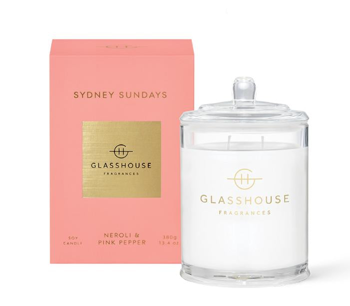 Glasshouse Sydney Sundays Soy Candle (Neroli &Pink Pepper) 悉尼假日（橙花油和粉红胡椒）380g