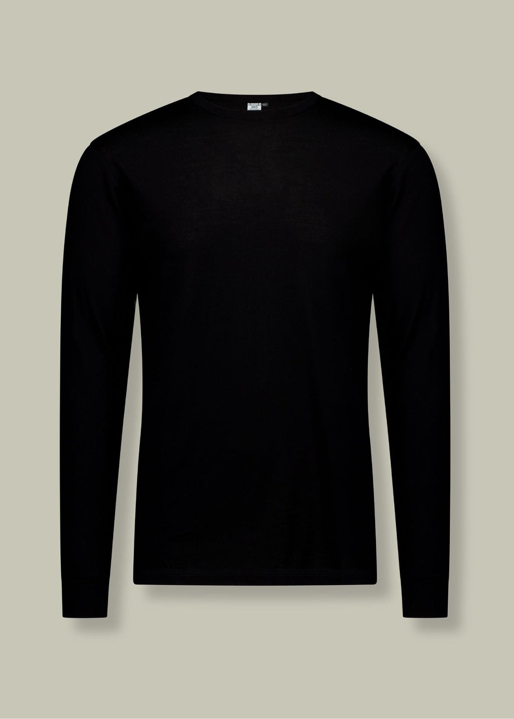 Men's Standard Long Sleeve - 100% Merino Wool, Black