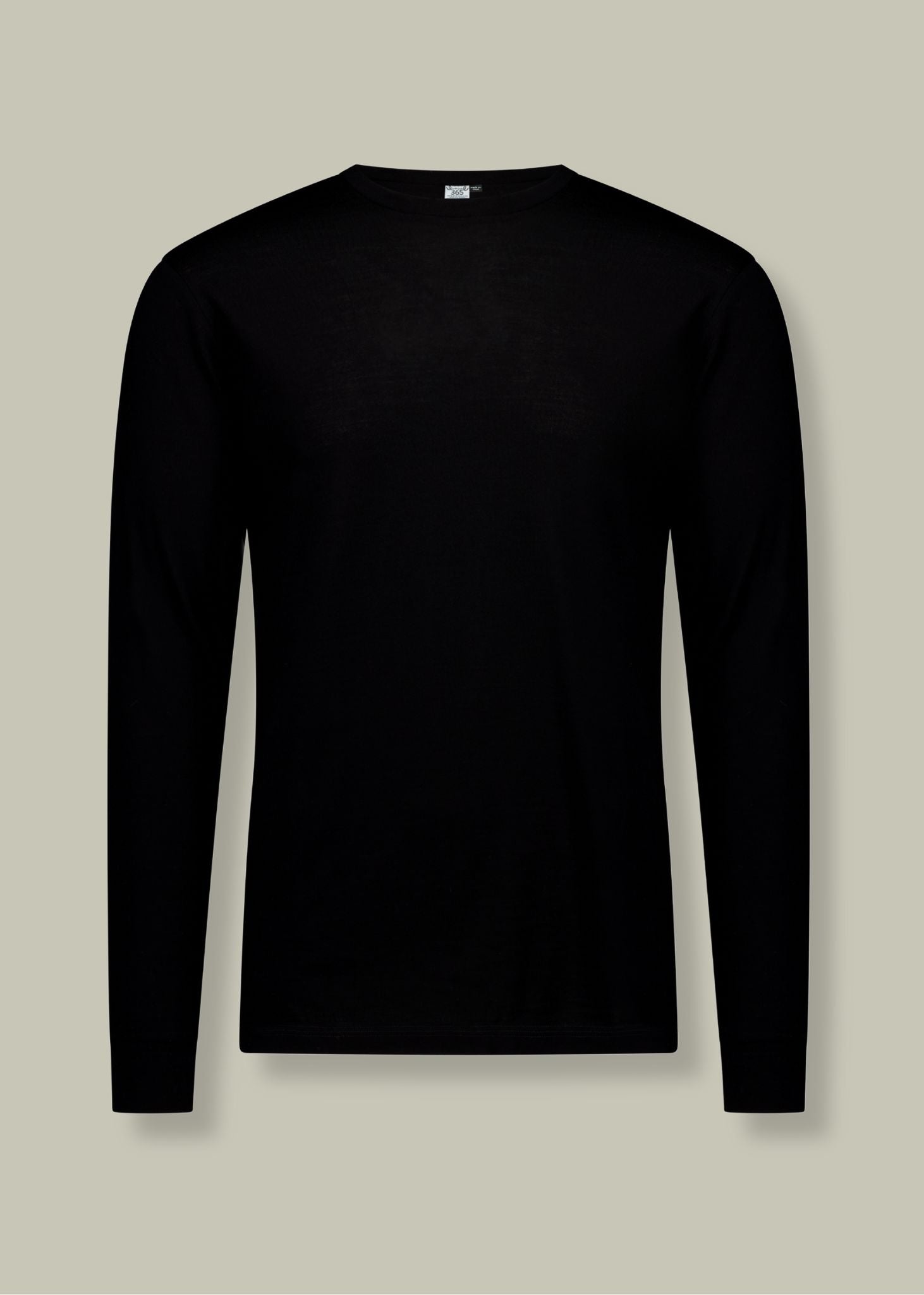 Men's Standard Long Sleeve - 100% Merino Wool, Black