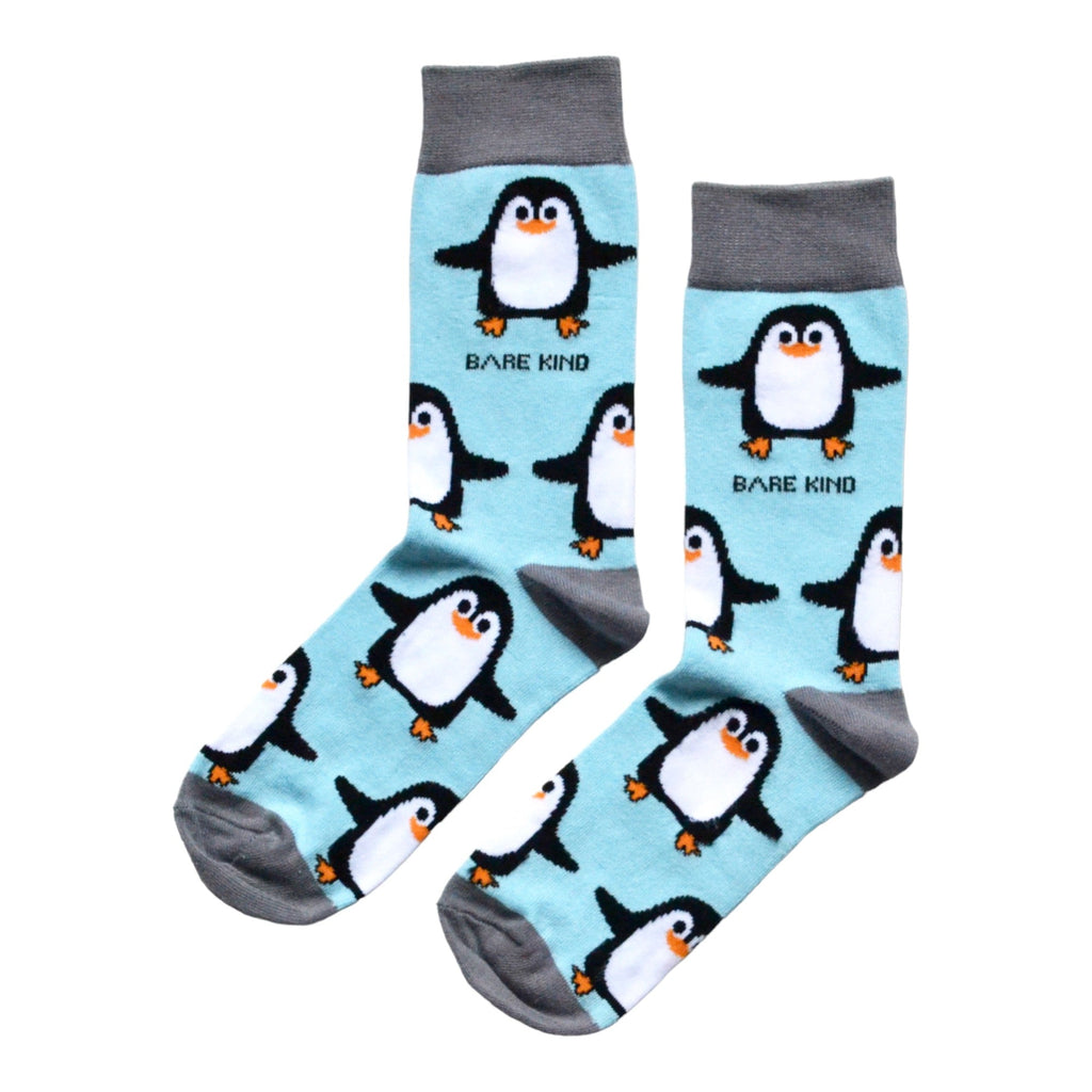 Penguins | Sky Blue | Bamboo Socks
