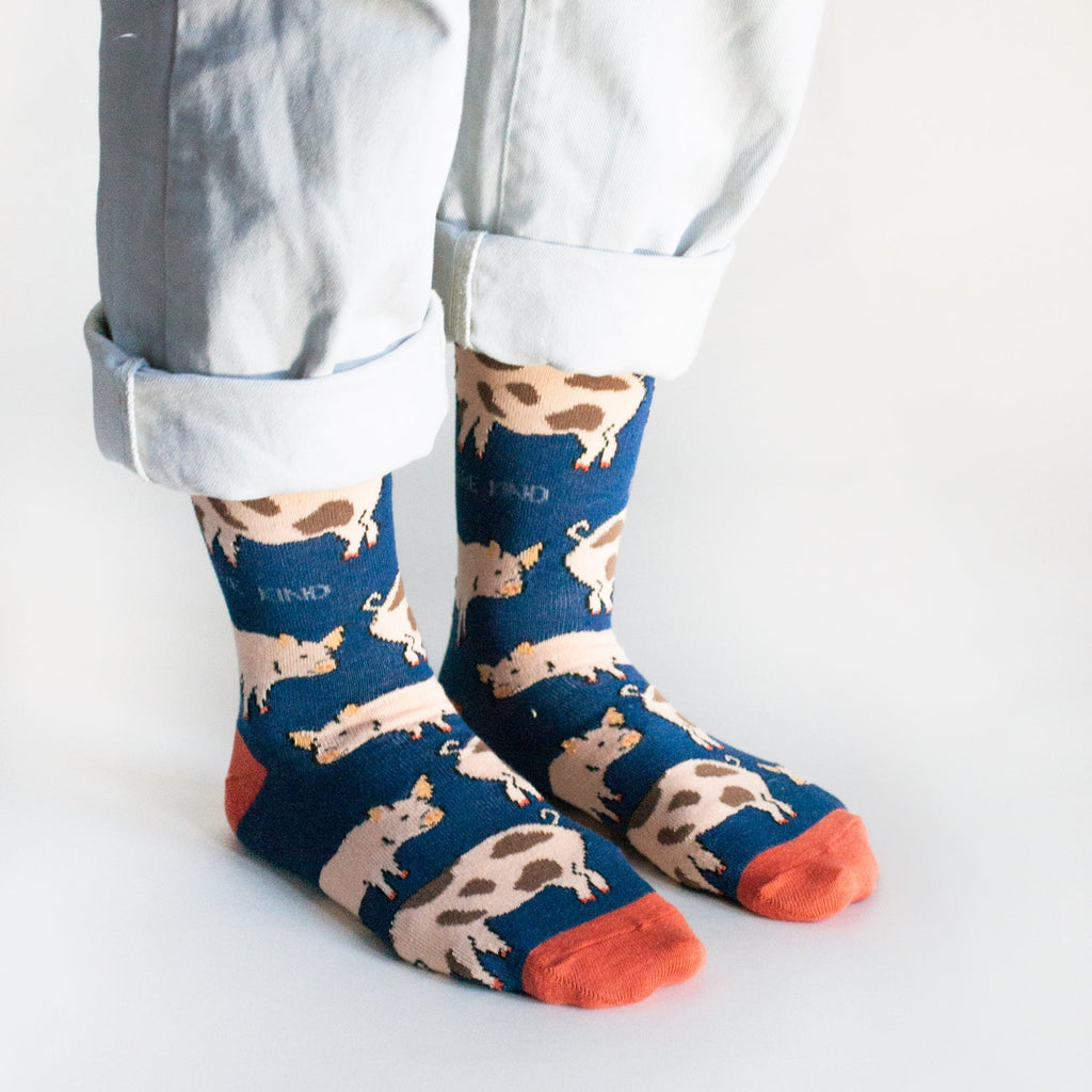 Save the Pigs Bamboo Socks