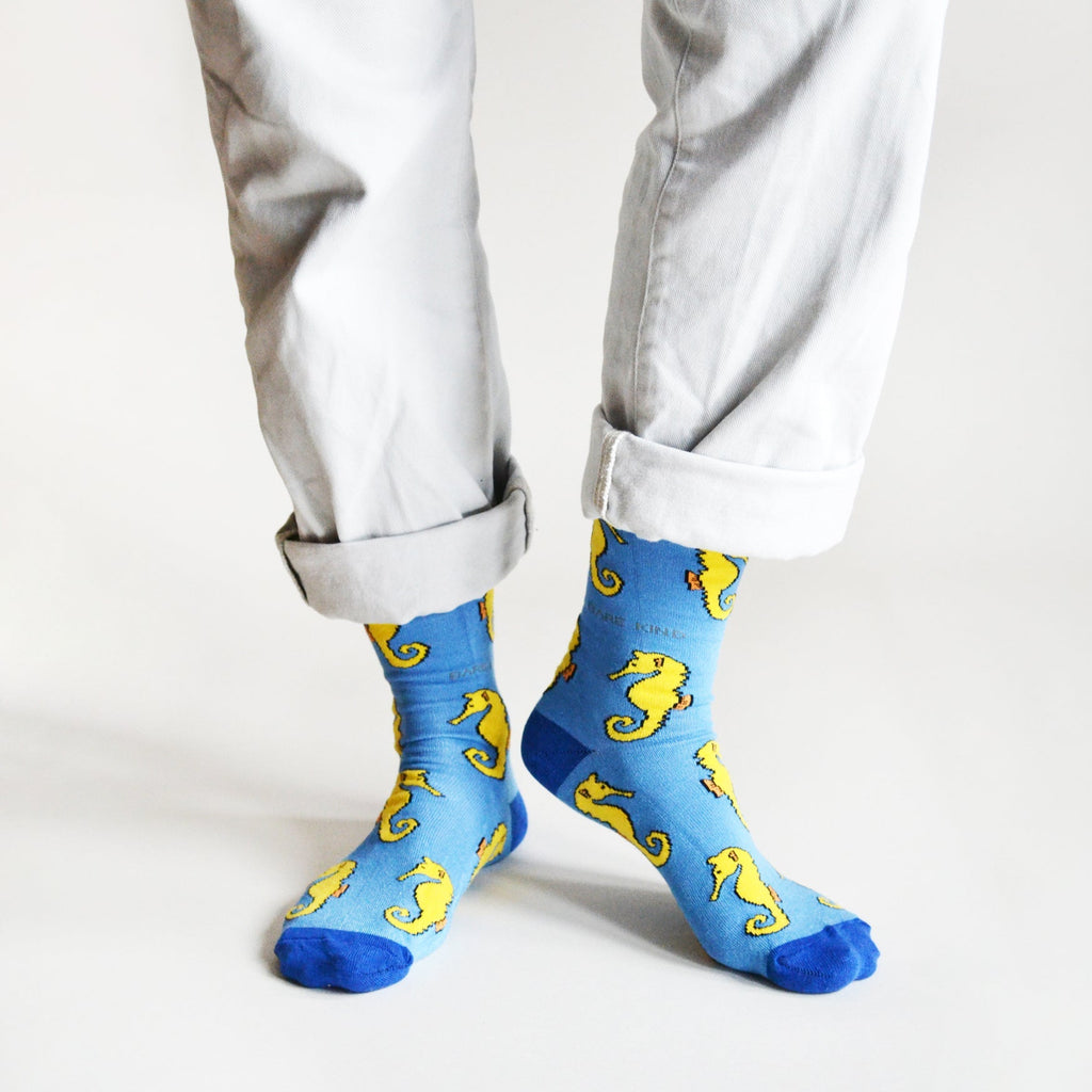 Save the Seahorses Bamboo Socks - BraveBearFit