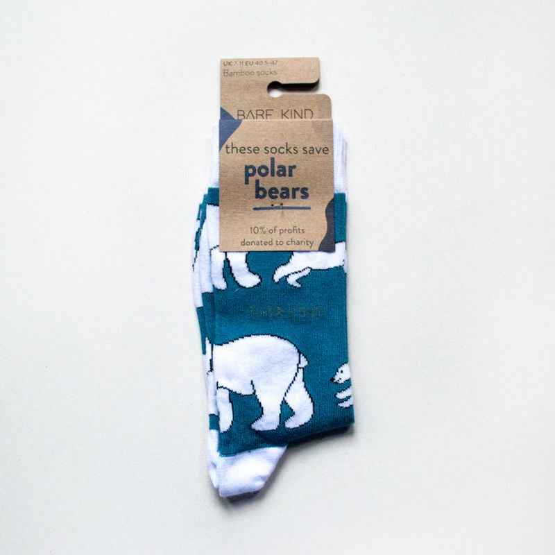 Save the Polar Bears Bamboo Socks