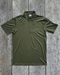 Men's Polo - 100% Merino Wool, Khaki Green - BraveBearFit
