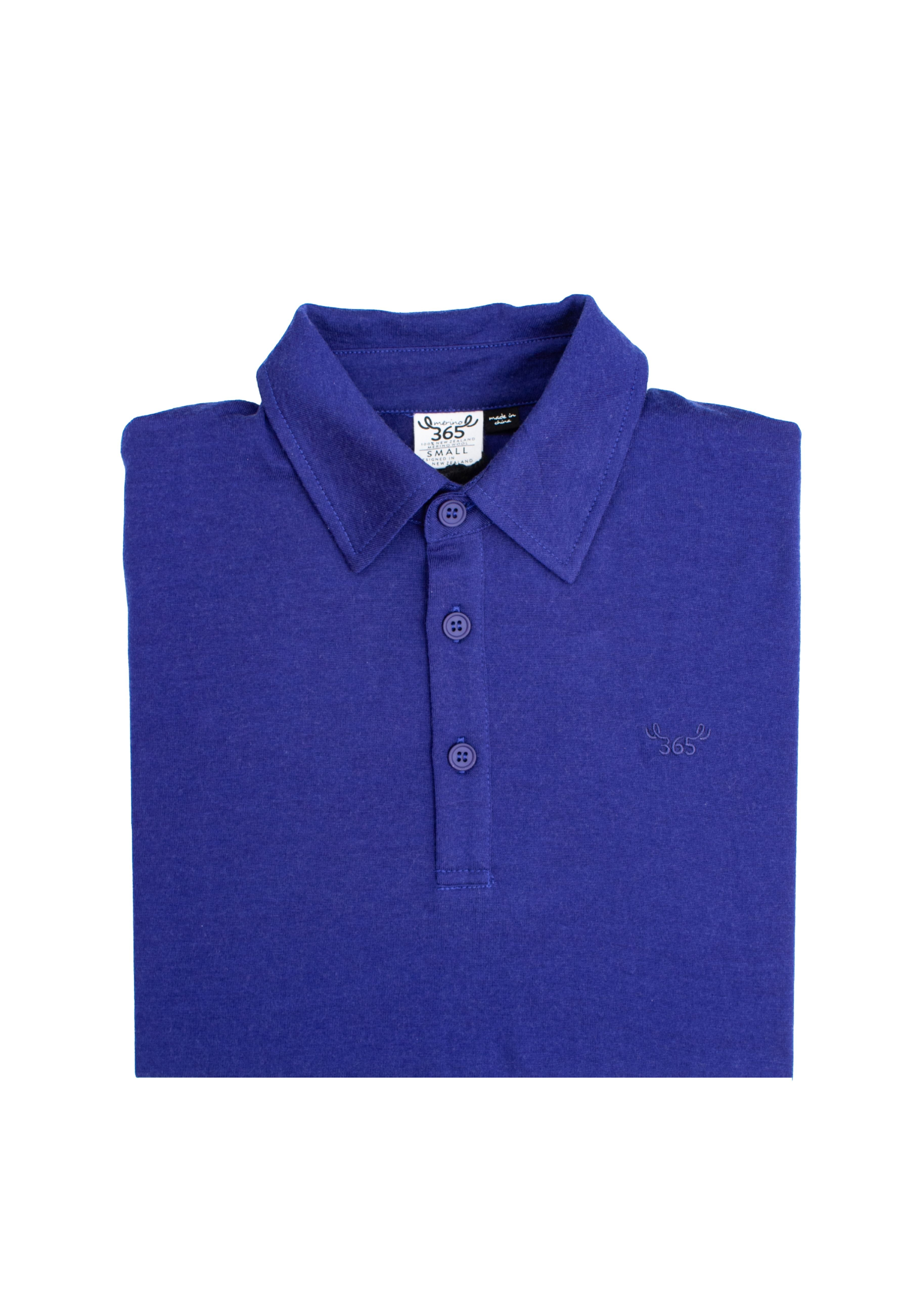 Men's Polo - 100% Merino Wool, Cobalt