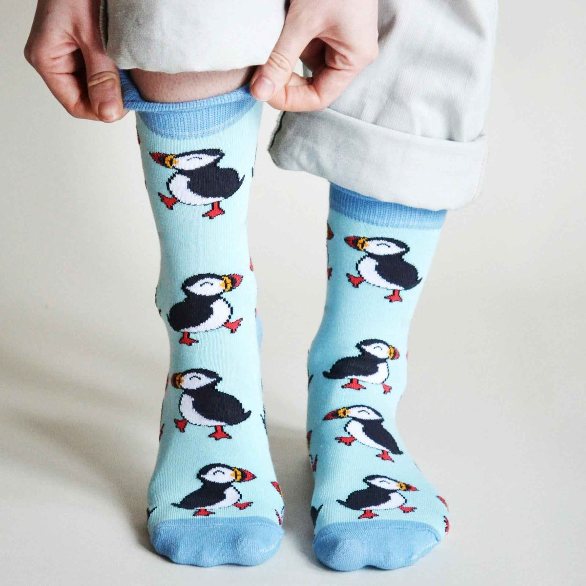 Save the Puffins Bamboo Socks