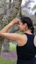Women's Racerback Tank Top - Merino Blend, Black - BraveBearFit