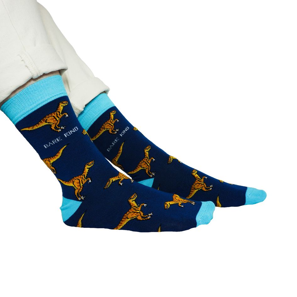 Save the Velociraptors Bamboo Socks