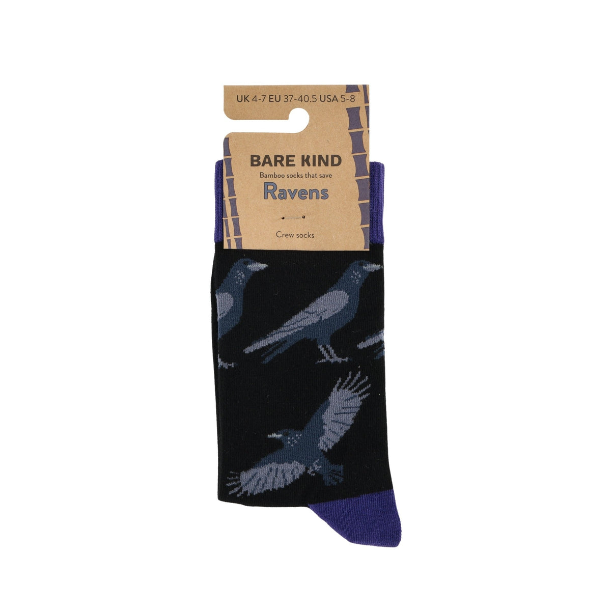 Save the Raven Bamboo Socks - BraveBearFit