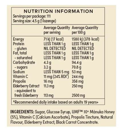 Comvita Lozenges Elderberry 500g Large Bag