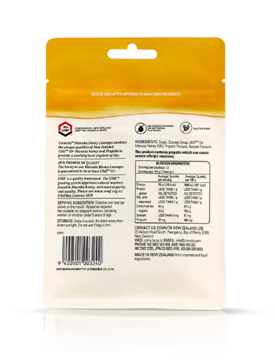 Comvita Manuka Honey Lozenges Lemon 12s Small Bag