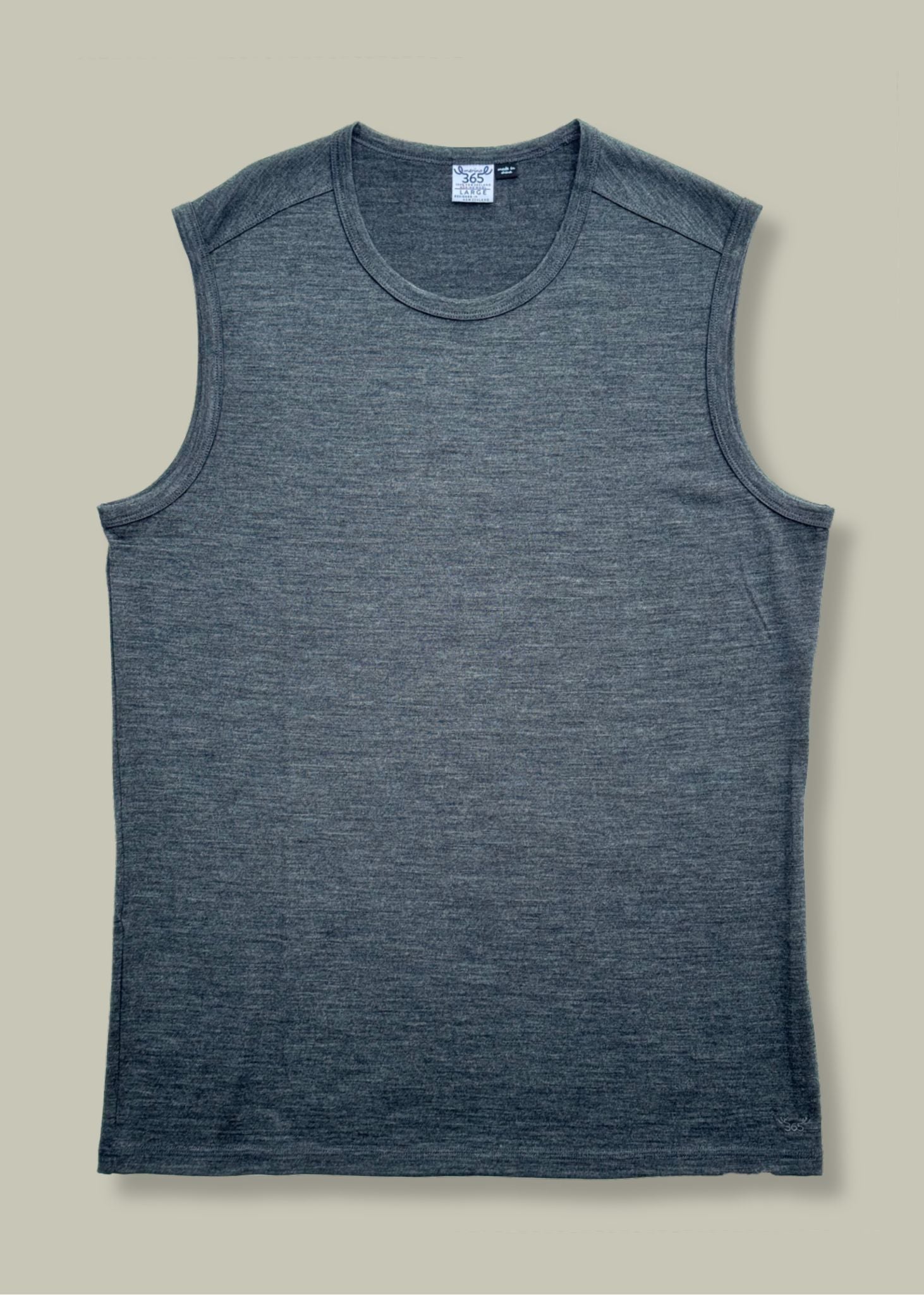 Men's Garage Tank Top - 100% Merino Wool, Slate Grey