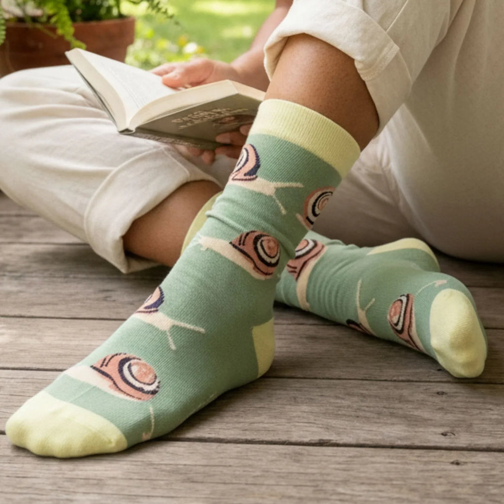 Save the Snail Bamboo Socks - BraveBearFit