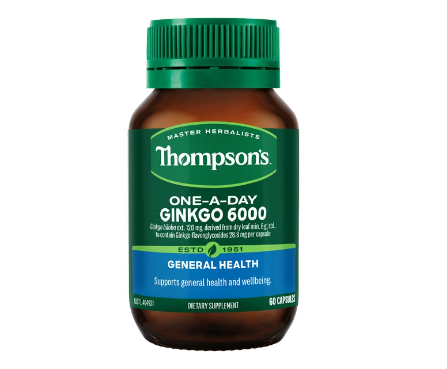 Thompson‘s Ginkgo Biloba 6000mg 60 Caps (2027.10）