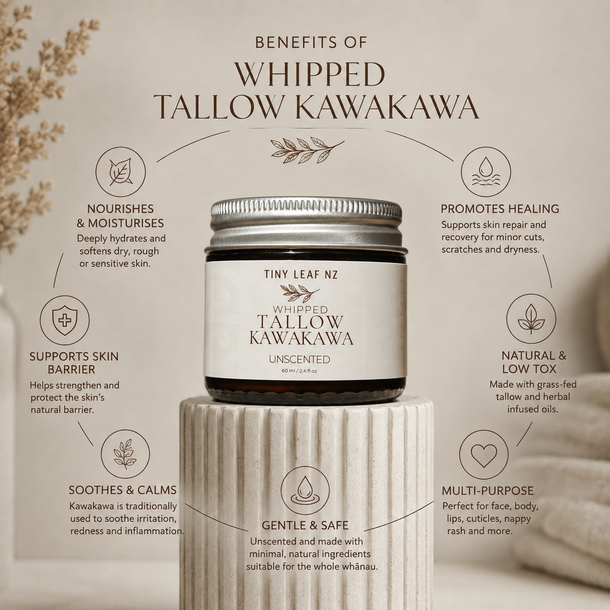 Kawakawa Tallow Balm – 3-Pack Bundle (60 ml each) - BraveBearFit