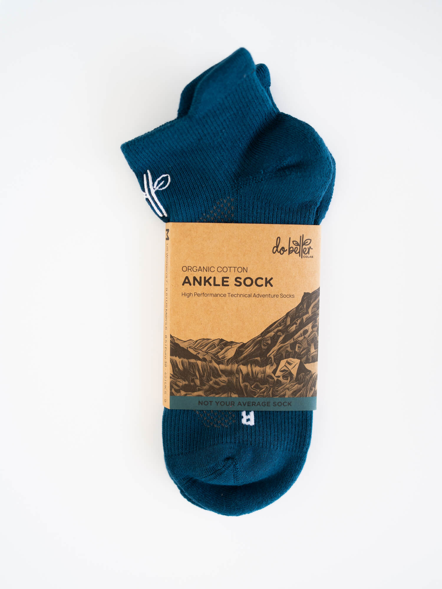 Organic Cotton Ankle Sock - Cobalt